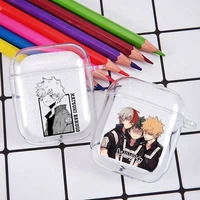 japanese anime my hero academia soft silicone tpu case for airpods 1 2 3pro silicone wireless bluetooth earphone box cover