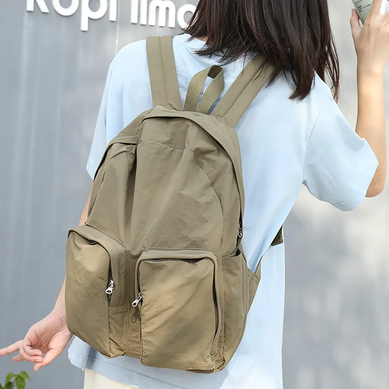 

Fashion Nylon Backpacks for Women 2022 Canvas Bookbag Shoulder Rucksack Japanese College Student School Bag Feminina Mochila