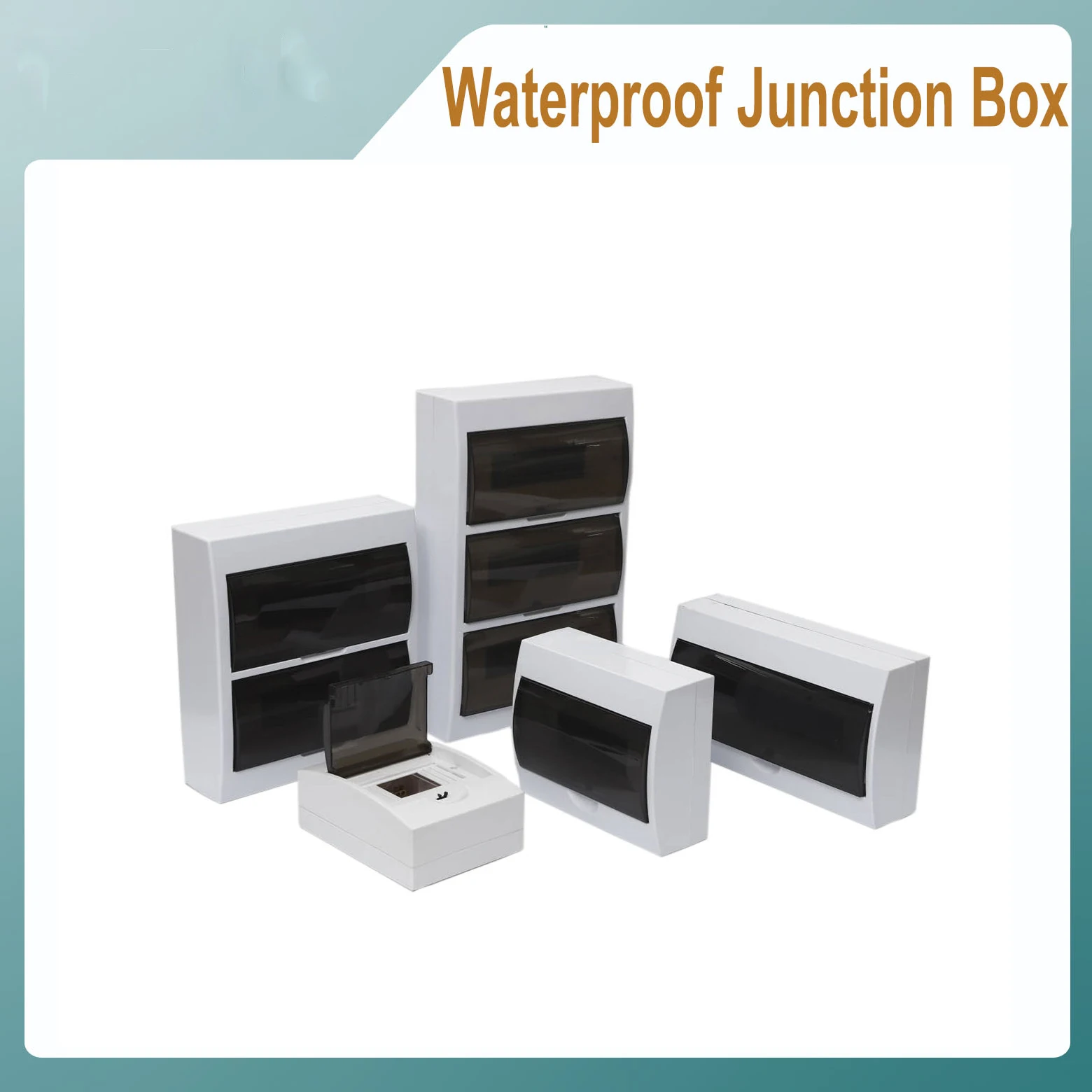 

Distribution Box 4/6/8/10/12/15/18/24 Ways IP50 Waterproof MCB Outdoor Electric Junction Box Plastic Transparent Panel
