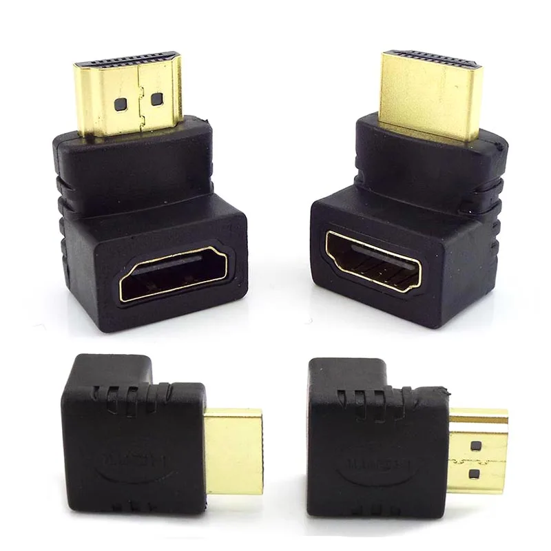 90 180 270 360 градусов Micro HDMI-совместимый разъем-адаптер папа-мама конвертер для ПК