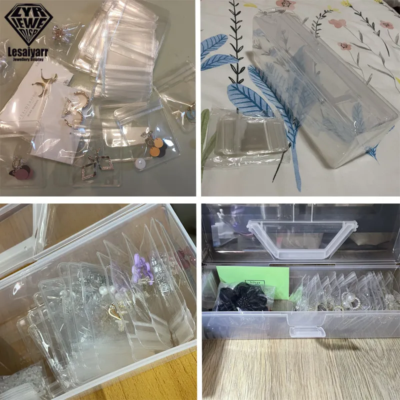 Портативный прозрачный шкатулка для ювелирных изделий пыленепроницаемый