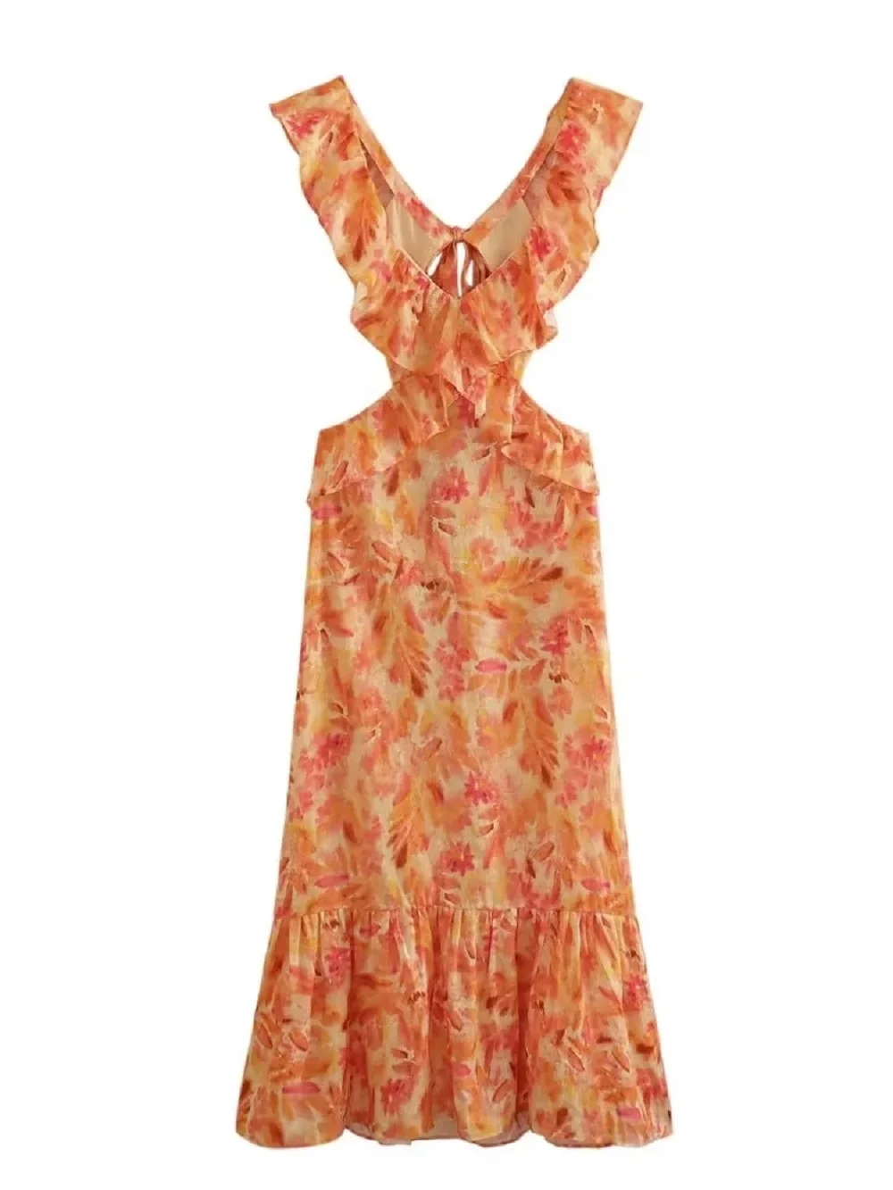 

Новинка 2023, летнее женское однотонное платье XEASY на бретелях-спагетти с украшением на шнуровке и открытой спиной, винтажное пикантное стрейчевое платье