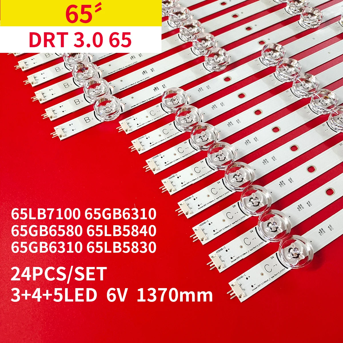 24Pcs/Set LED Backlight Strips for LG 65