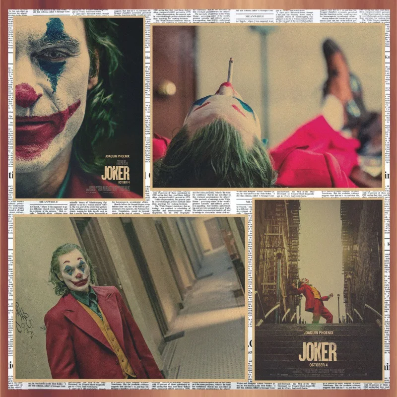 

Joker Kids Birthday Decoration Party Poster Japanese Anime Cartoon Retro Kraft Paper Decorative Wall Painting Mural Toys