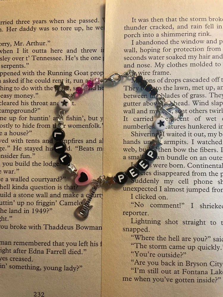 Браслет из бисера с звездами и сердцами, стиль гранж, Y2k