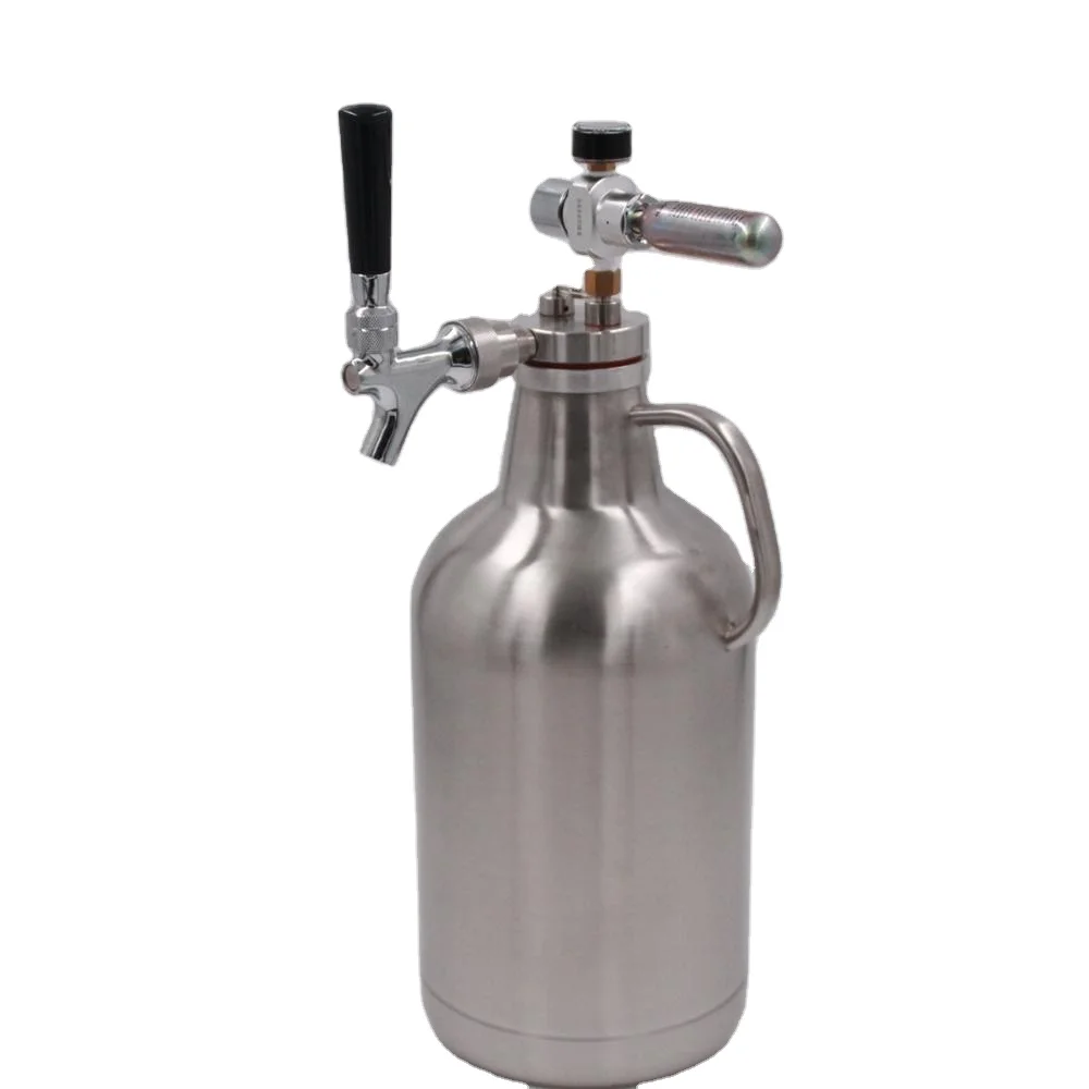 

pressurized stainless steel thermos bottle color beer growler or thermos bottle