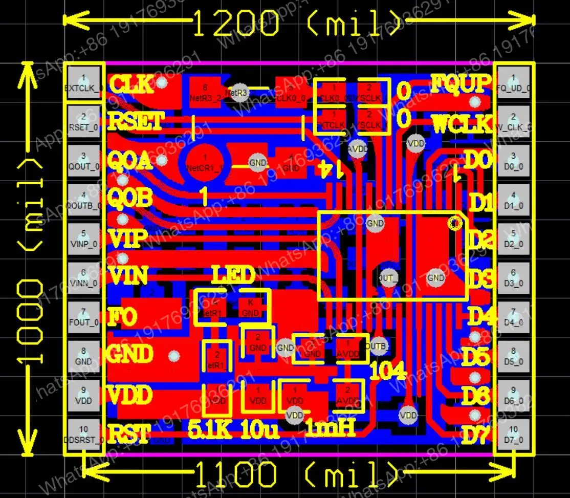 Модуль DDS AD9851, модуль DDS, источник сигнала DDS, цифровой прямой синтезатор (art.: 3920dd35b2df5) - 3920dd35b2df5