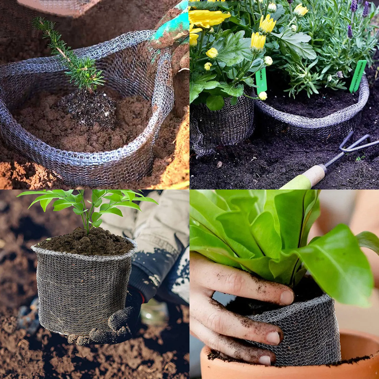 

Stainless Steel Metal Mesh Bag Plant Root Insect And Rat Resistant Mesh Bag Filter Woven Metal Bag For Protecting Vegetable