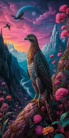 Алмазная живопись Fullcang Орел и совы