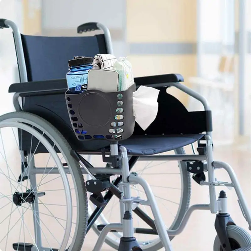 

Walker Accessories Basket Large Universal Portable Wheel Chairs Side Hands Free Mobility Aid Box For Seniors Accessories