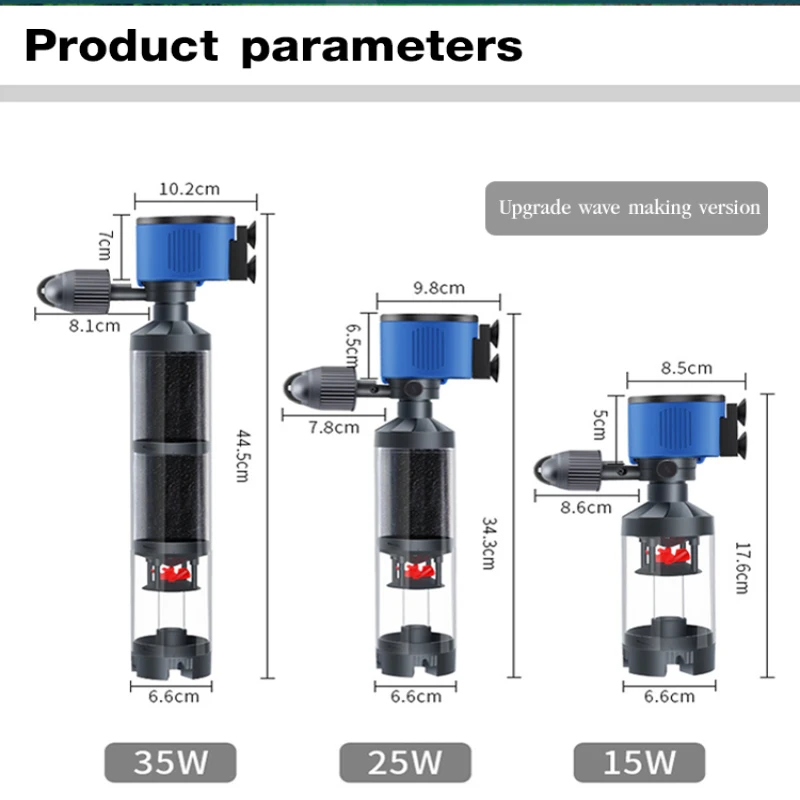 Инновационный аквариумный фильтр 6 в 1 для рыбок и туалета с внутренним сифоном