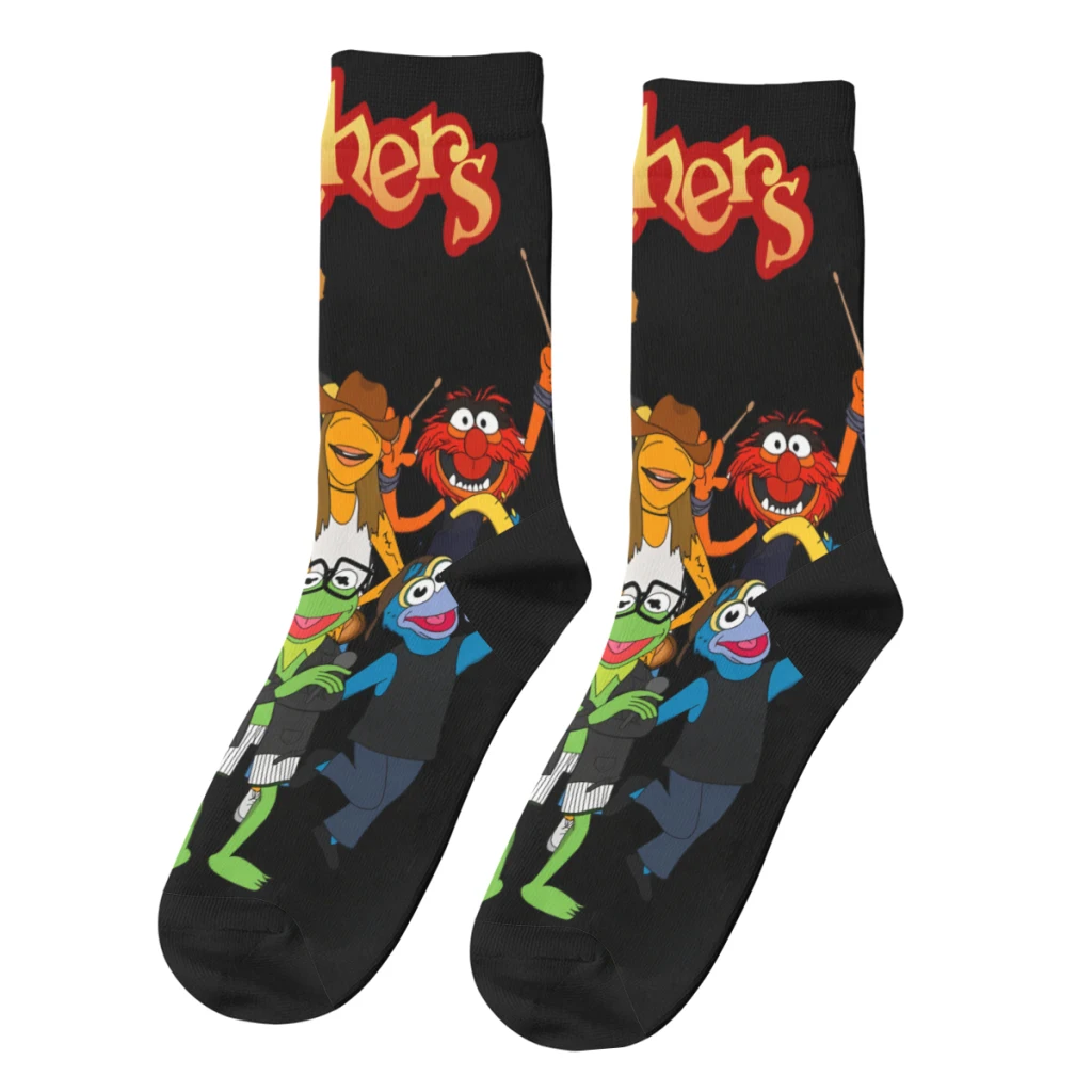 

Bleachers Classic Happy Men's Socks Vintage Harajuku Disney Muppet Show Hip Hop Seamless Crew Crazy Sock Gift Pattern Printed