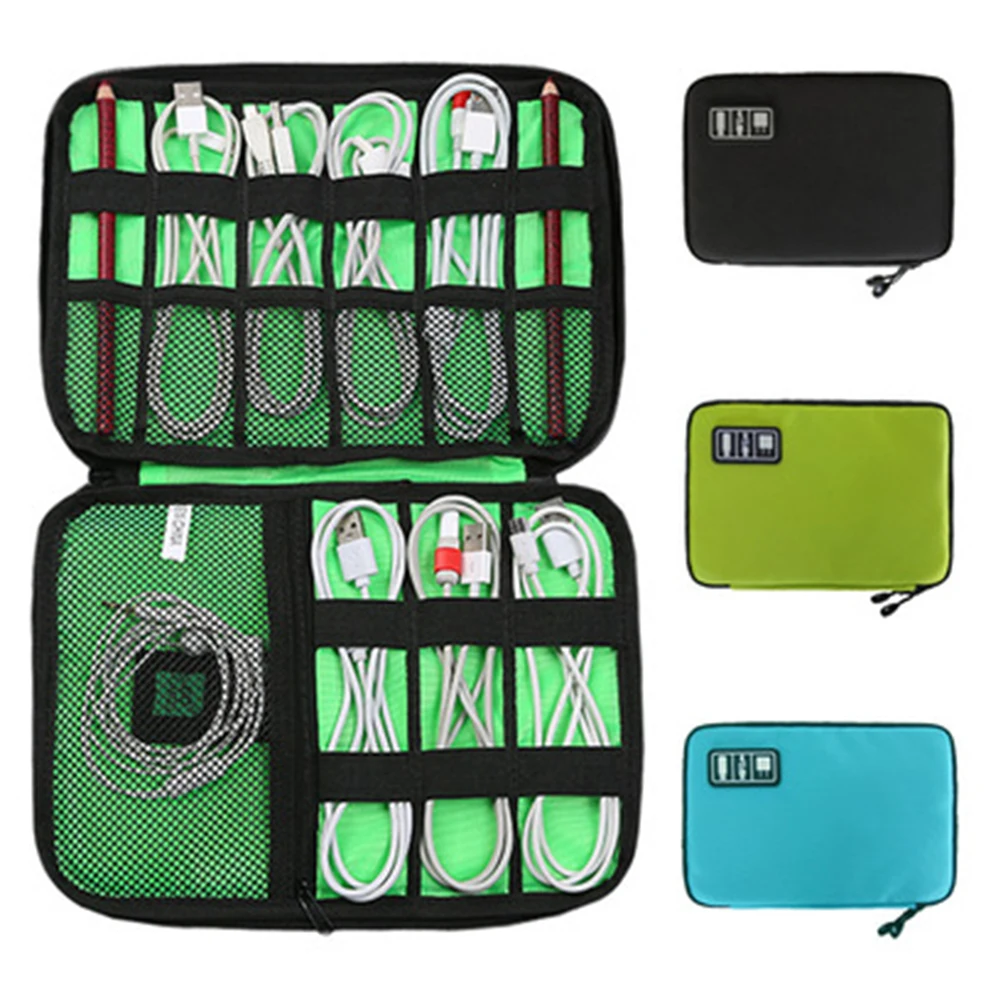 

Gadget Cable Organizer Storage Bag Travel Electronic Accessories Cable Pouch Case USB Charger Power Bank Holder Digitals Kit Bag