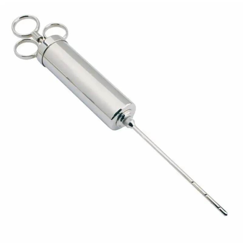 

New High Quality Stainless Steel Turkey Chicken Flavor Meat Injector Meat Syringe Marinated Cooking Tools Tools Accessories