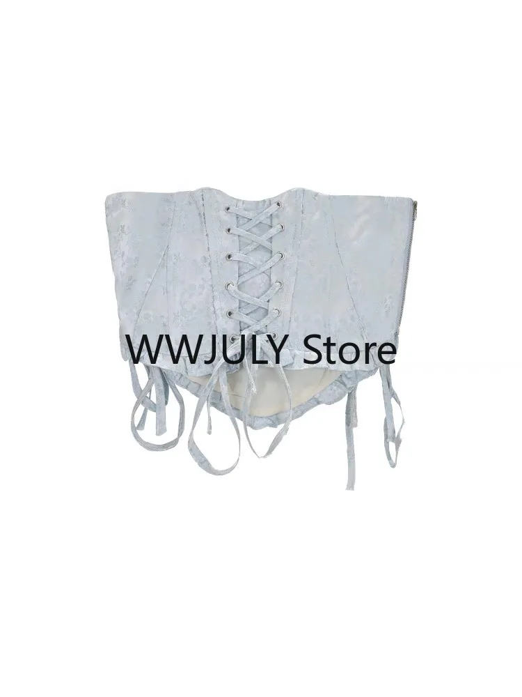 Женский костюм-двойка в японском стиле облегающий синий жилет и мини-юбка Y2k