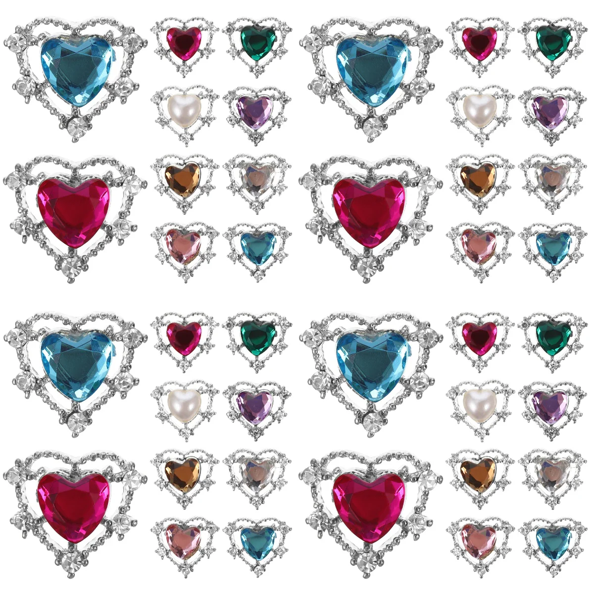 

40 Nail DIY Accessories Heart Shape Manicure Heart
