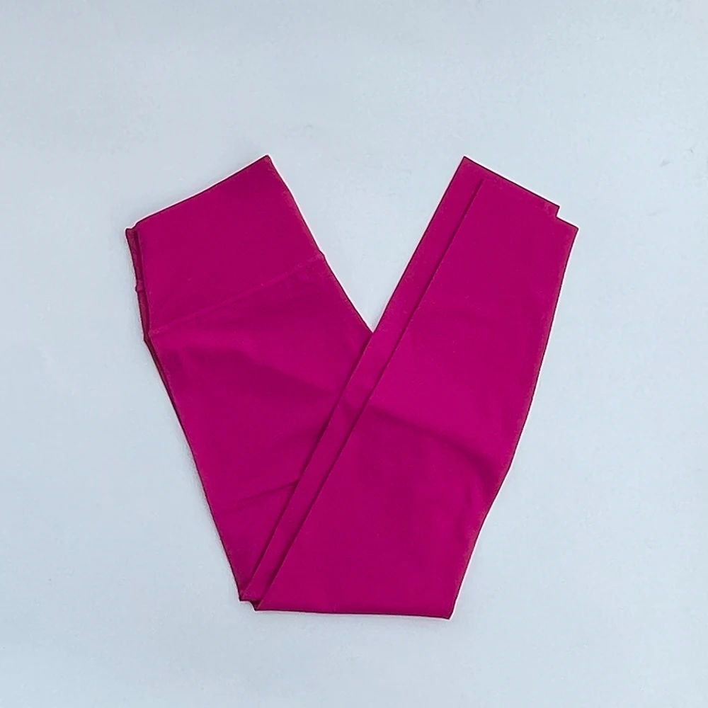 Solid Color Women Yoga Legging High Waist Sport Pant Tight Fitnesstrousers Athletic Gym Clothe Workout Soft Moisture Wicking