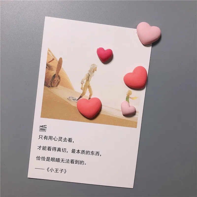 Симпатичная 3D Цветная Магнитная Наклейка В Форме Сердца Morandi Детский Магнит На