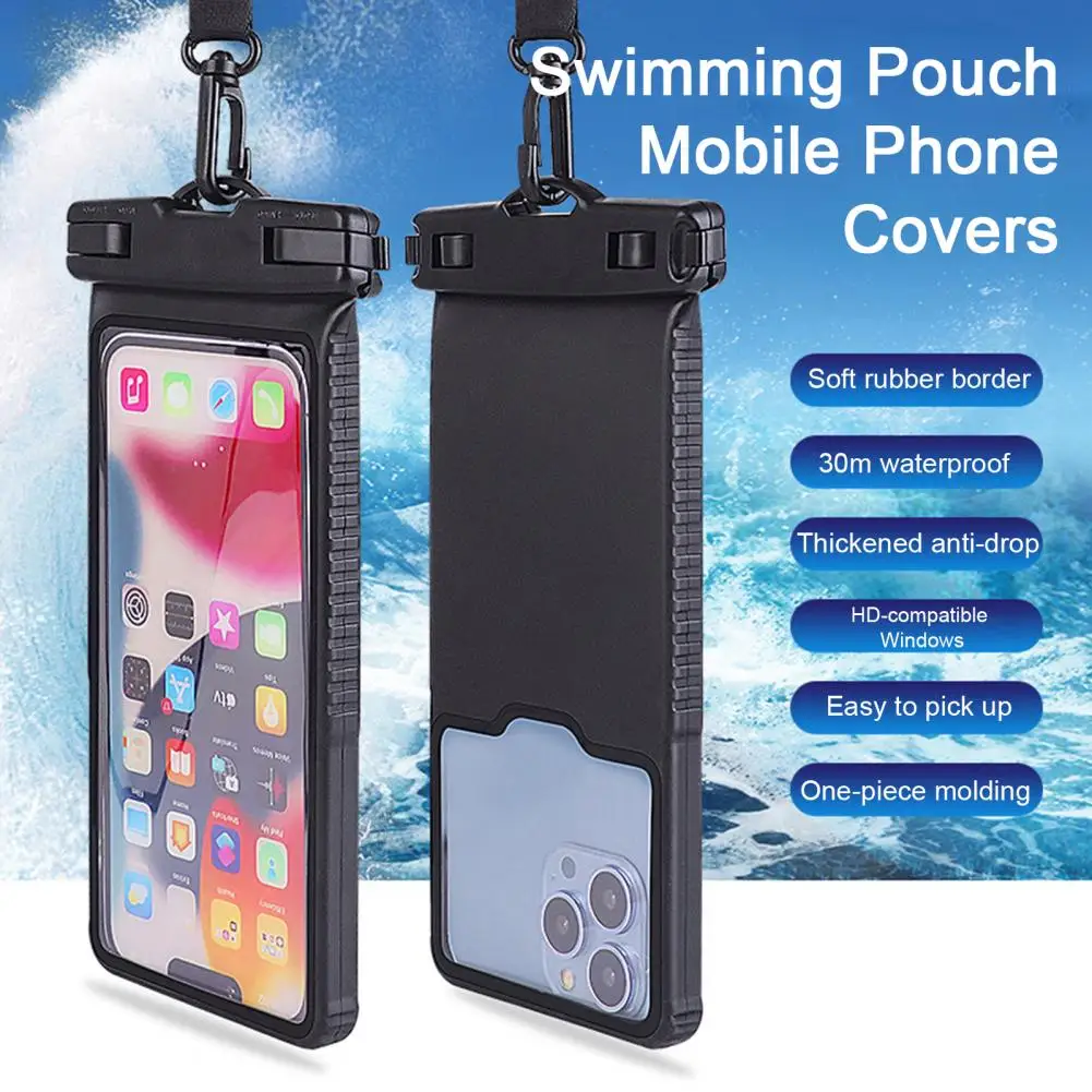 

3D Full View Waterproof Case for Phone Underwater Snow Rainforest Transparent Dry Bags Swimming Pouch Big Mobile Phone Covers