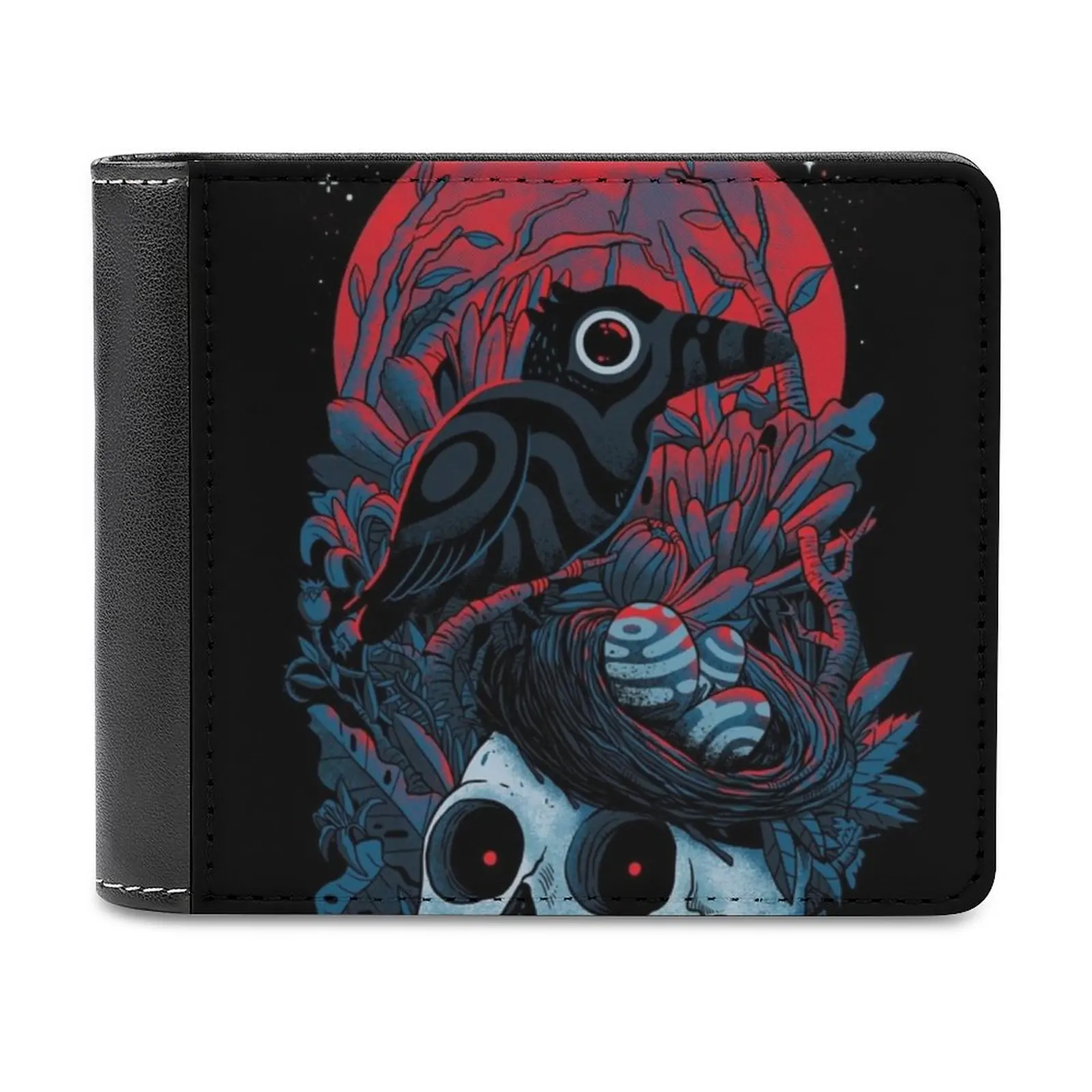 

Мягкие мужские кошельки Rebirth, новый кошелек, держатели для кредитных карт, мужские кошельки, мужской кошелек с черепом, жизнь за пределами птицы, странный мистик, редлуна