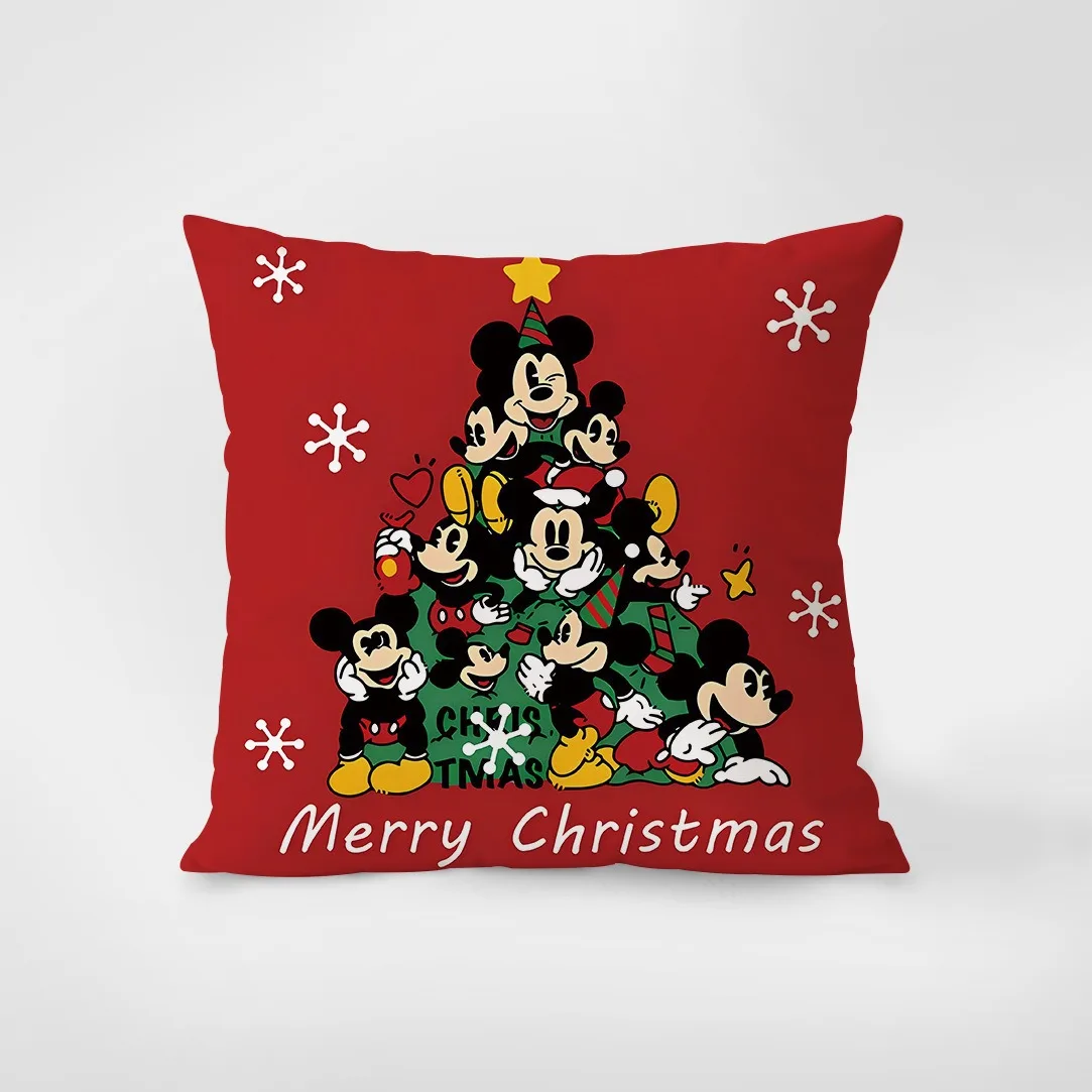 Рождественская наволочка с Микки и Минни Маус гостиная диванная подушка