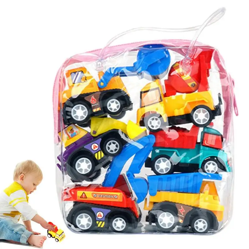 

Мини-автомобили с тяговым эффектом, набор транспортных средств, 6 шт., чулки, Детские аксессуары, креативные и портативные игрушки для гоночных машин с тяговым эффектом