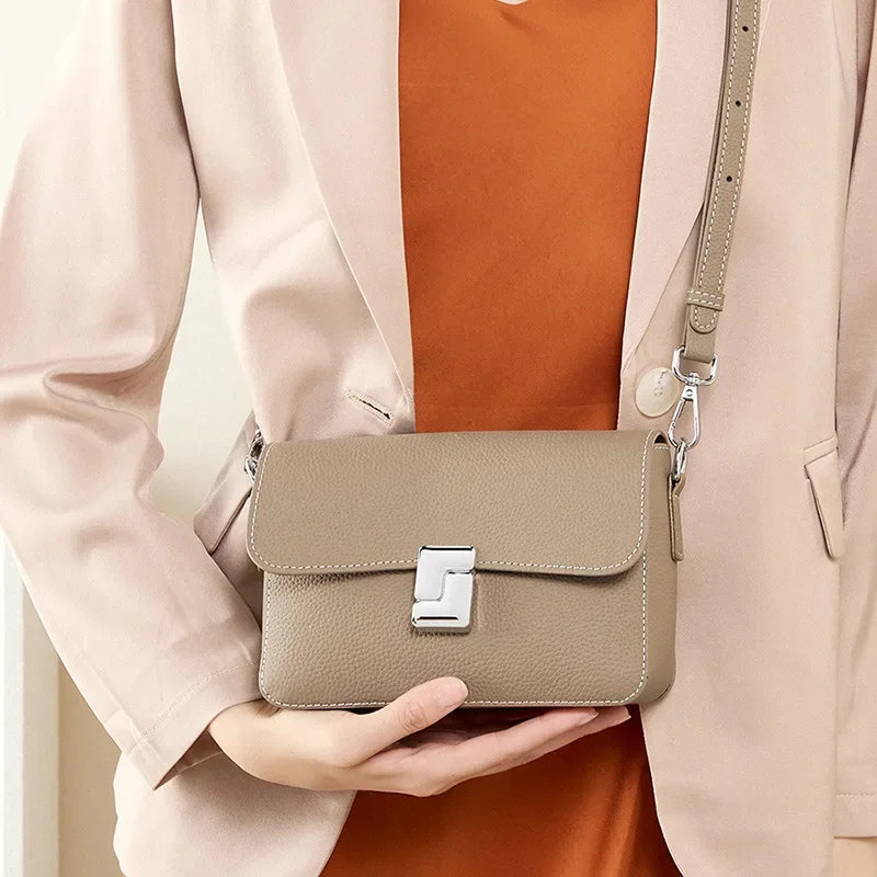 Сумка на плечо из 2024 натуральной воловьей кожи роскошные сумки женские через