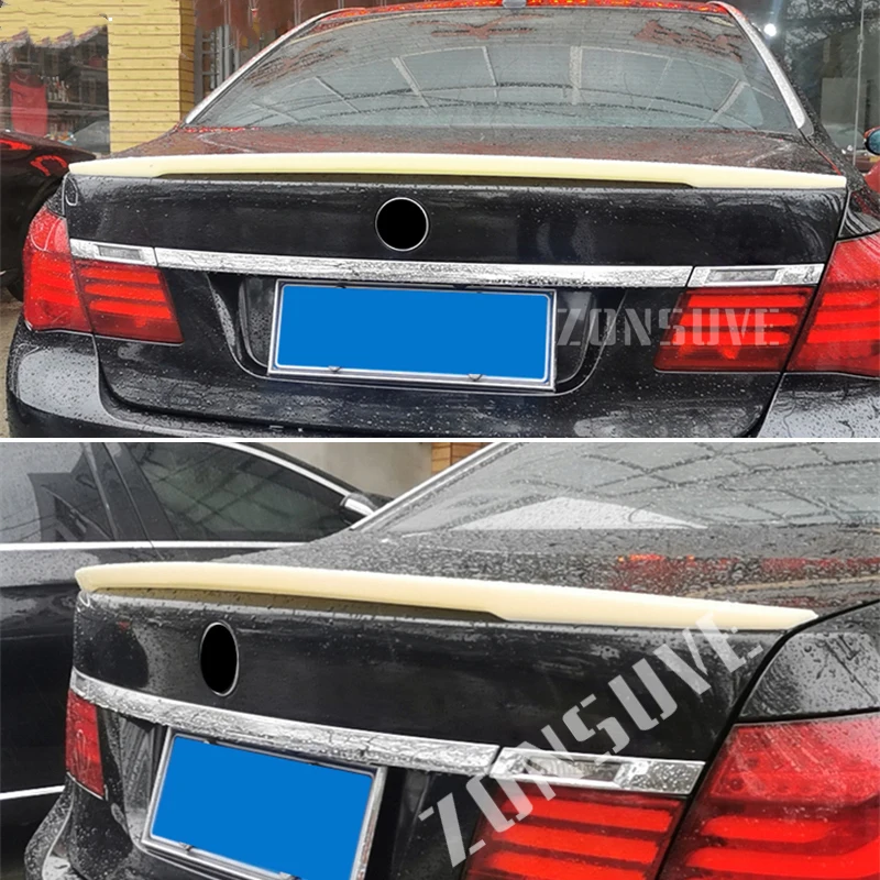 استخدام لسيارات BMW 7 Series F01 F02 2008-2014 Year سبويلر ألياف الكربون الأسود نظرة الجناح الخلفي P نمط الرياضة الملحقات طقم الجسم
