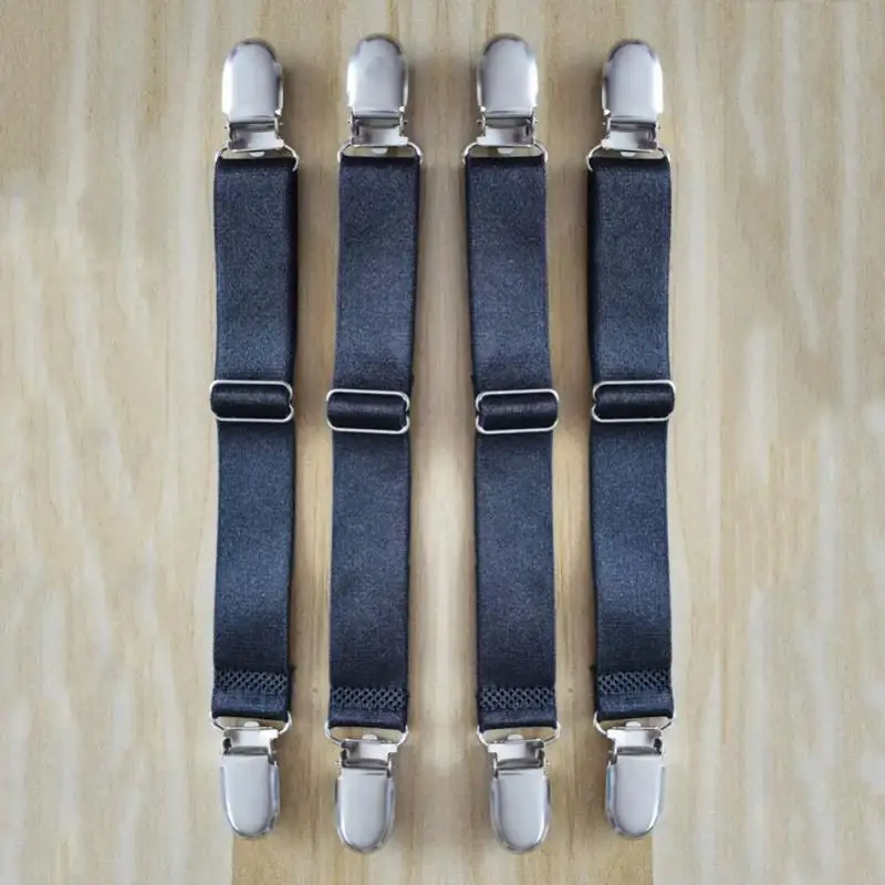 Регулируемый зажим нескользящие захваты для простыни ремень черный держатель
