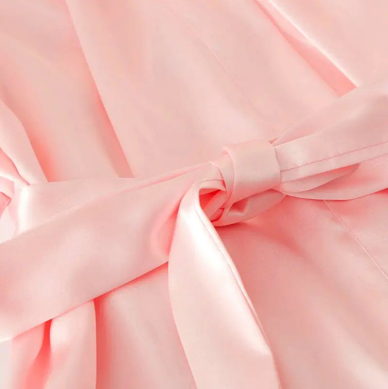 Satin Silk Bride Robe Wedding Party Bridesmaid Bride Dressing Gown Bridal Bathrobe Slippers White Print Orange