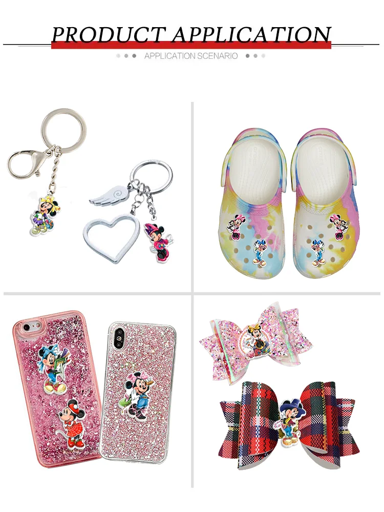 Минни Микки модная пинцесса косплей 9 шт./компл. печатная смола плоская задняя