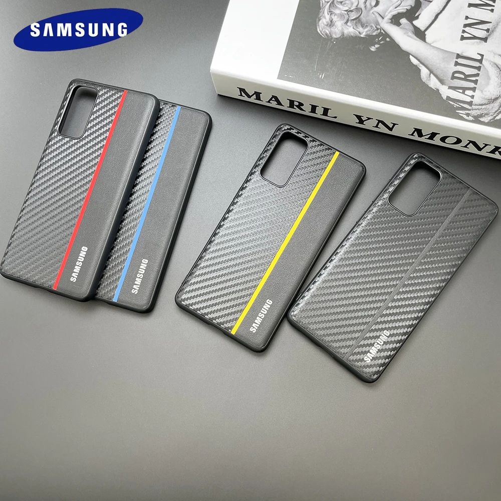 Чехол из углеродного волокна для Samsung Galaxy S20FE натуральная кожа Ультратонкий