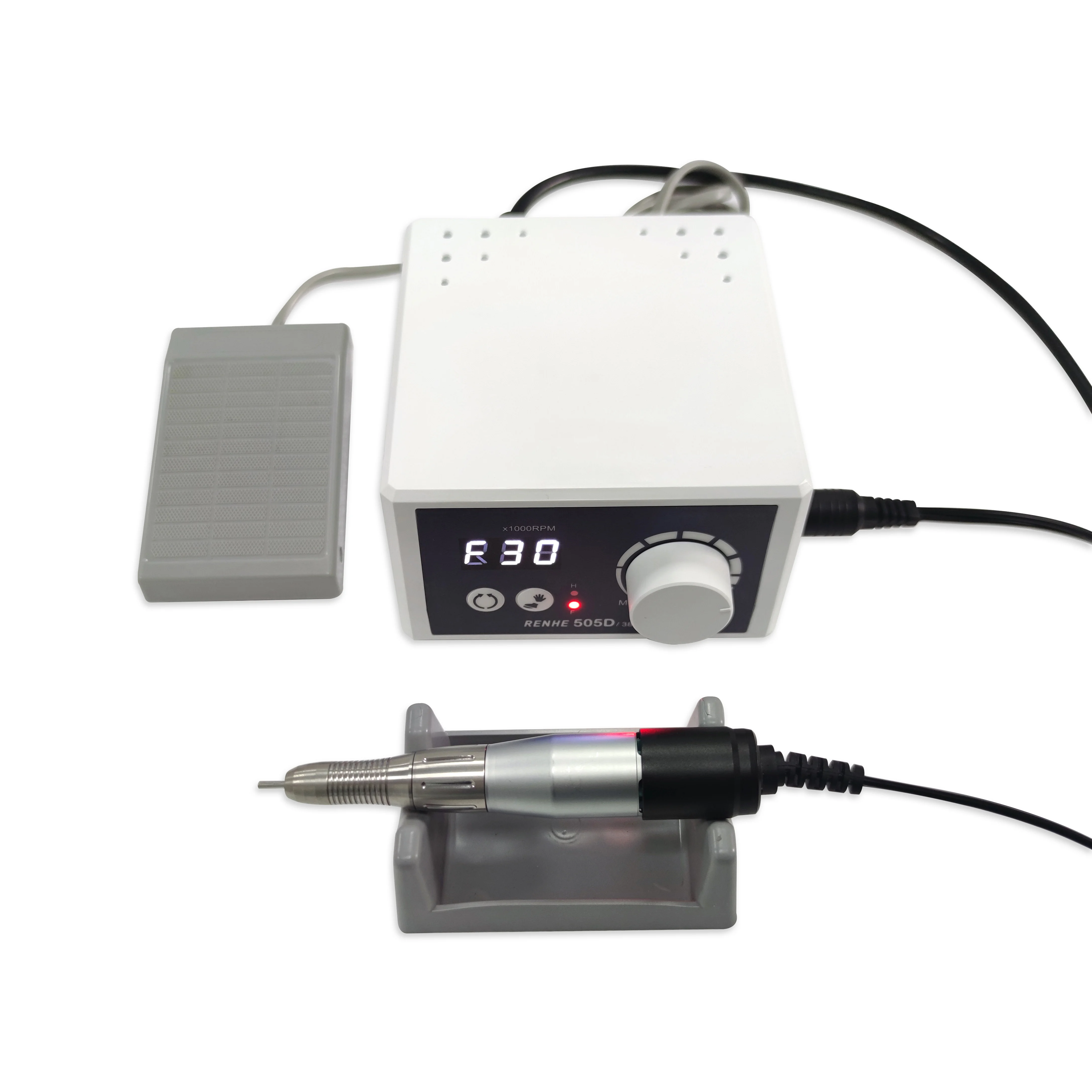 RHJC RENHE 505D 30000 об/мин угольная щетка дрель для ногтей микромотор ЖК-цифровой