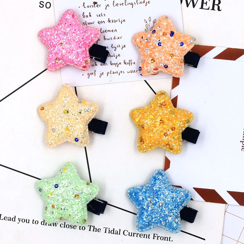 

Cute Shiny Star Hair Clips Girls Glitter Hairclips Little Star Baby Girls Hair Accessories Kids Hair Clip For Children