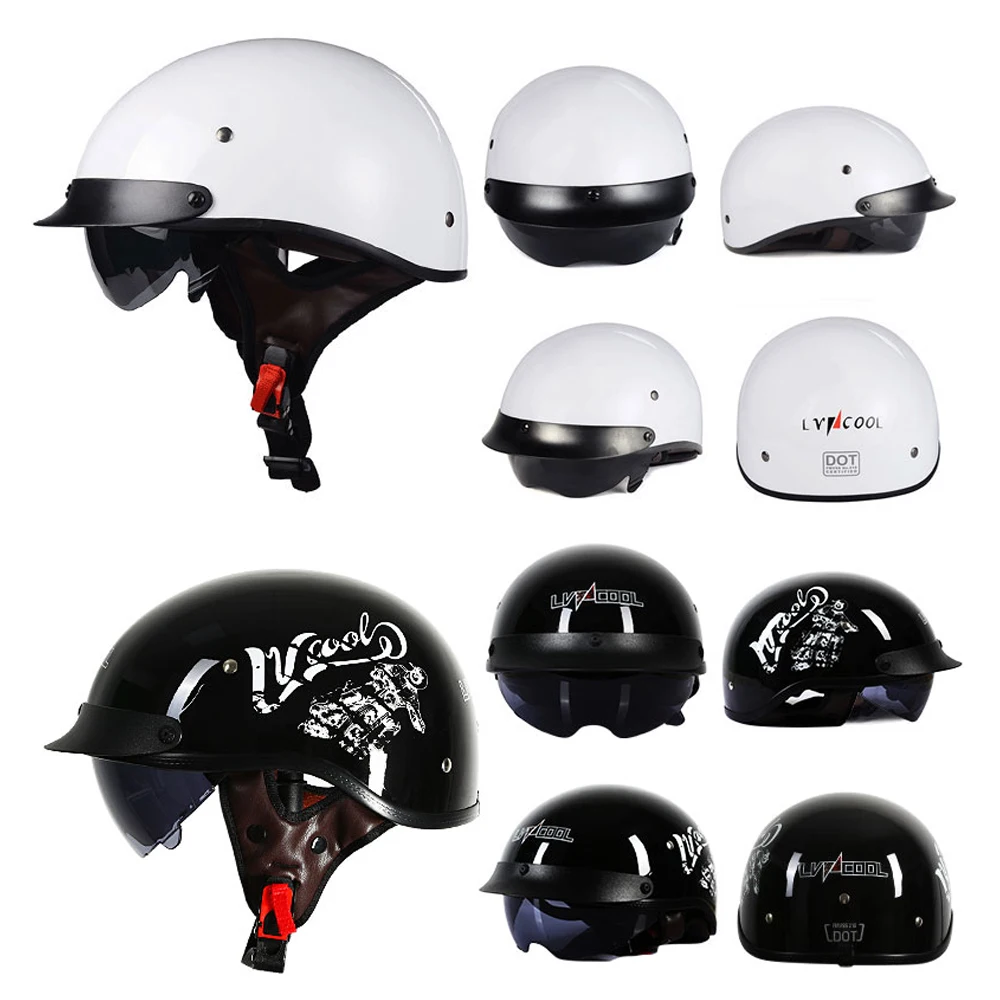 Motorcycle Scooter Helmet Unisex Moto Helmet Motorcycle Open Face Biker Motorcycle Racing Riding Hat With DOT Certification enlarge