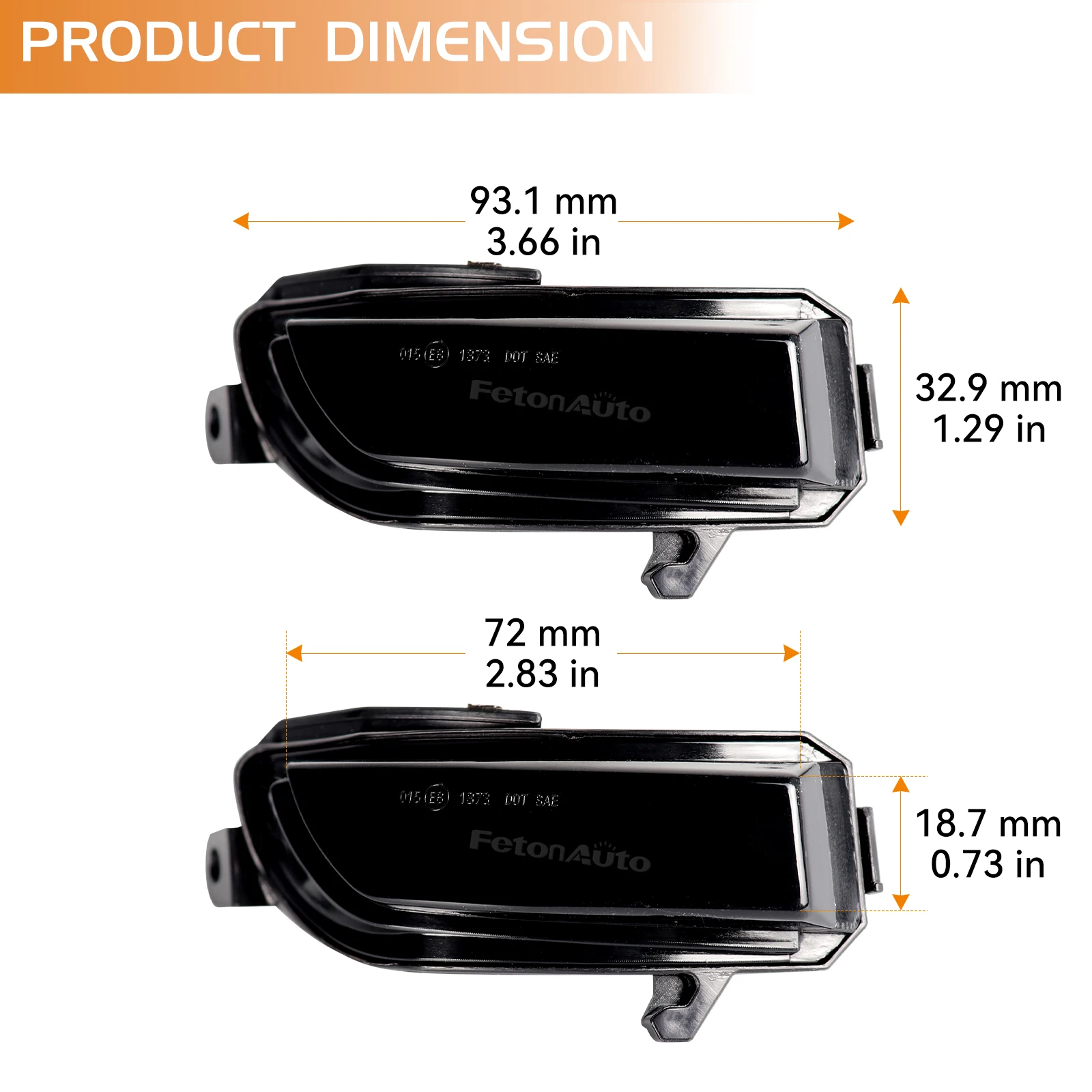 Светодиодный динамический индикатор мигалка зеркало заднего вида указатель