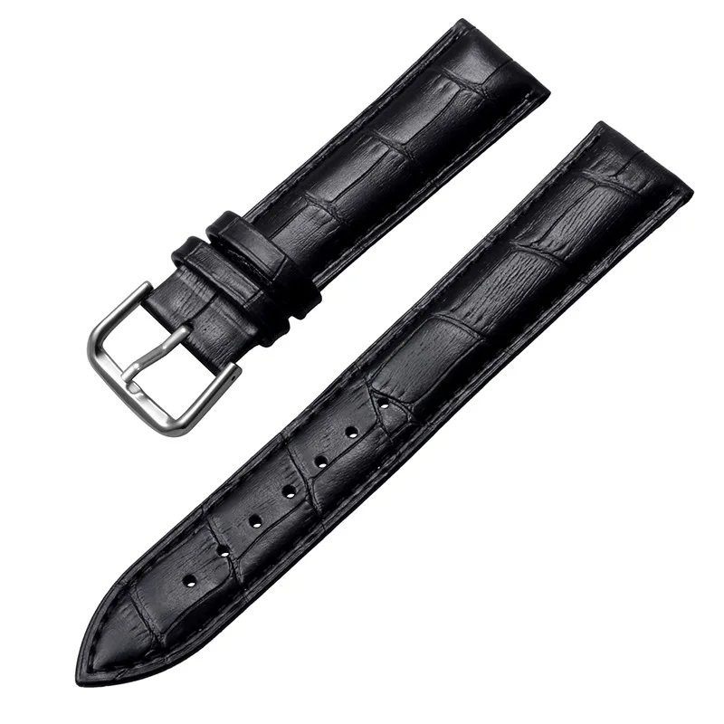 Suitable for brands, leather straps, cowhide slub watch straps, waterproof accessories for men and women, universal pin buckle
