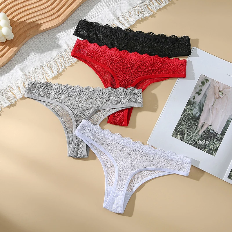 

1pcs Sexy Lace Panties For Women Thongs Underwear For Women Low-Rise G-string Female Underpants Ladies Intimates NEW BANNIROU