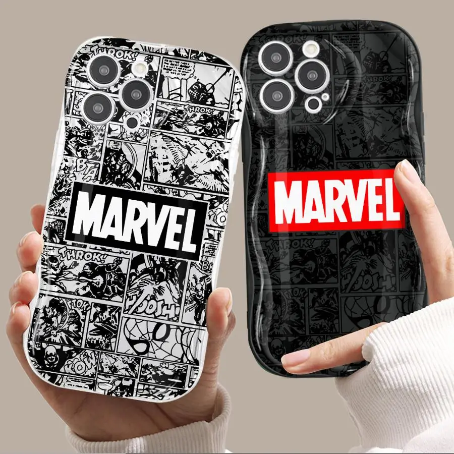Marvel Logo Avengers Phone Case for Vivo Y02 Y12 Y15S Y16 Y17 Y19 Y20 Y20i Y21 Y21A 2021 Y35 Y22S Y36 Y50 4G 5G Cover