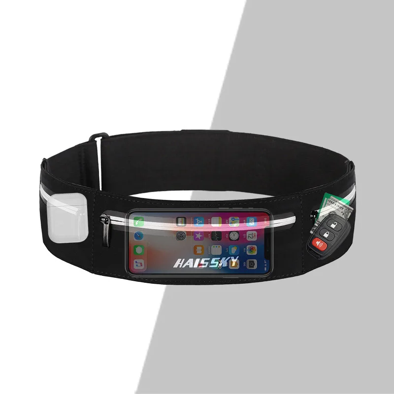 Mobile Phone Waist Pack For Men And Women Outdoor Fitness And Sports Running Waist Pack 7-inch Three Pocket Waist Pack