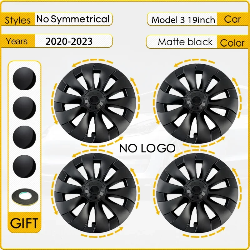 

4 шт. крышка ступицы, сменная крышка колеса, крышка обода, полная крышка ступицы, аксессуары для Tesla Model 3 19 дюймов 2017-2019 2023