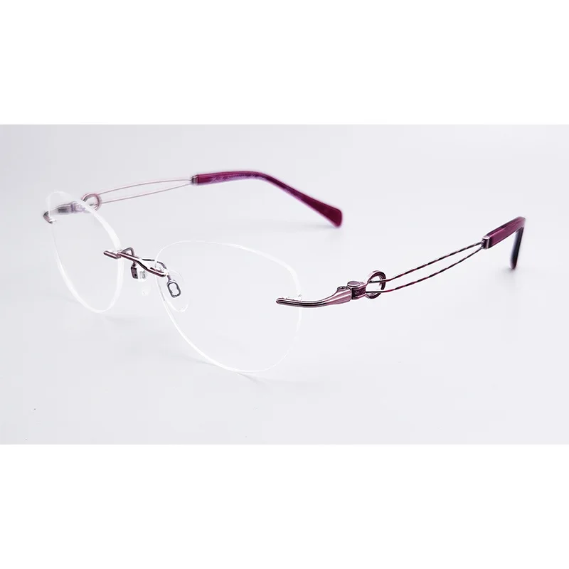 Belight Optical  Japan Design Titanium Line Charmen*t  Rimless Women Glasses Prescription Lens Eyeglasses Frame Eyewear XL2915