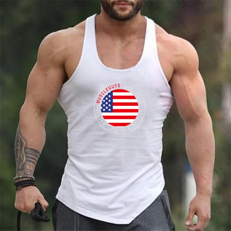

Спортивный жилет Muscleguys из дышащего хлопка, без рукавов
