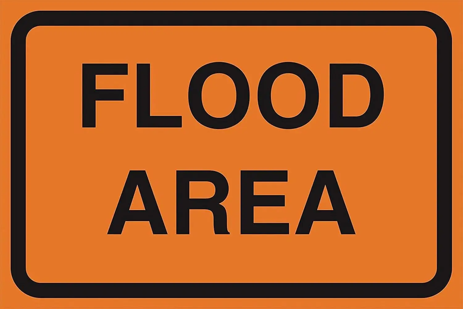 Flood re Ornge Rod Street Constructon Re Work Zone Sfety Notce Wrnng Bness Sgns Commercl Metl Sgn 8x12