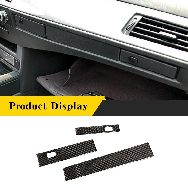 

For BMW 5 Series E60 E61 Soft Carbon Fiber Auto Interior Center Control Copilot Water Cup Holder Cover Sticker Car Accessories