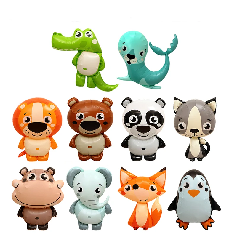 

Воздушный шар в мультяшном стиле «сделай сам» с изображением животных для темативечерние, Гелиевый шар Q version, лиса, тигр, украшение для дня р...