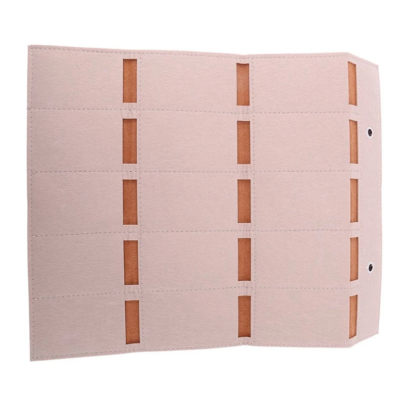 

3X Glasses Organizer Sunglasses Organizer Storage Hanging Bag Sunglasses Display 15 Slot Eyewear Holder Beige+Brown