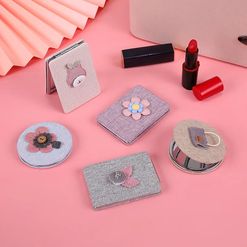 Двухстороннее зеркало для макияжа gu318 увеличительная ткань ручной работы