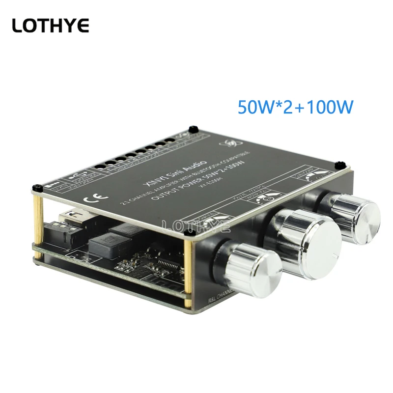 

2.1 Channel 50W*2+100W Bluetooth 5.1 TPA3116 HIFI Audio Power Amplifier Board Module High And Low Subwoofer Home Theater Speaker