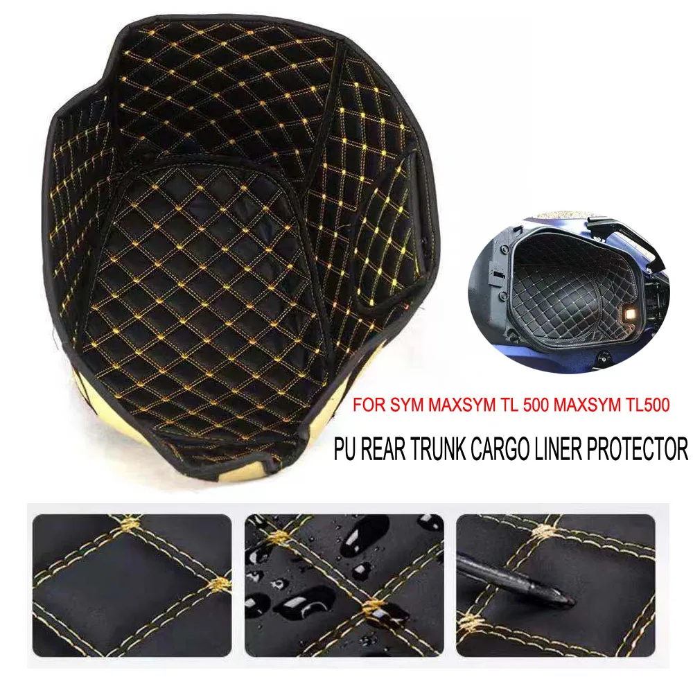 

For SYM MAXSYM TL500 TL508 Motorcycle PU Rear Trunk Cargo Liner Protector For Maxsym TL508 Accessories Seat Bucket Pad